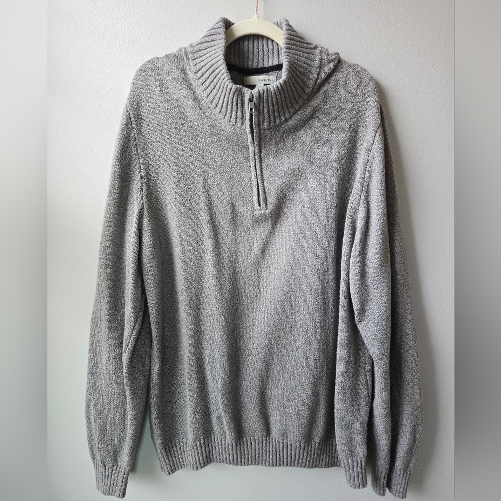 Hawker Rye Gray Sweater with Half-Zip